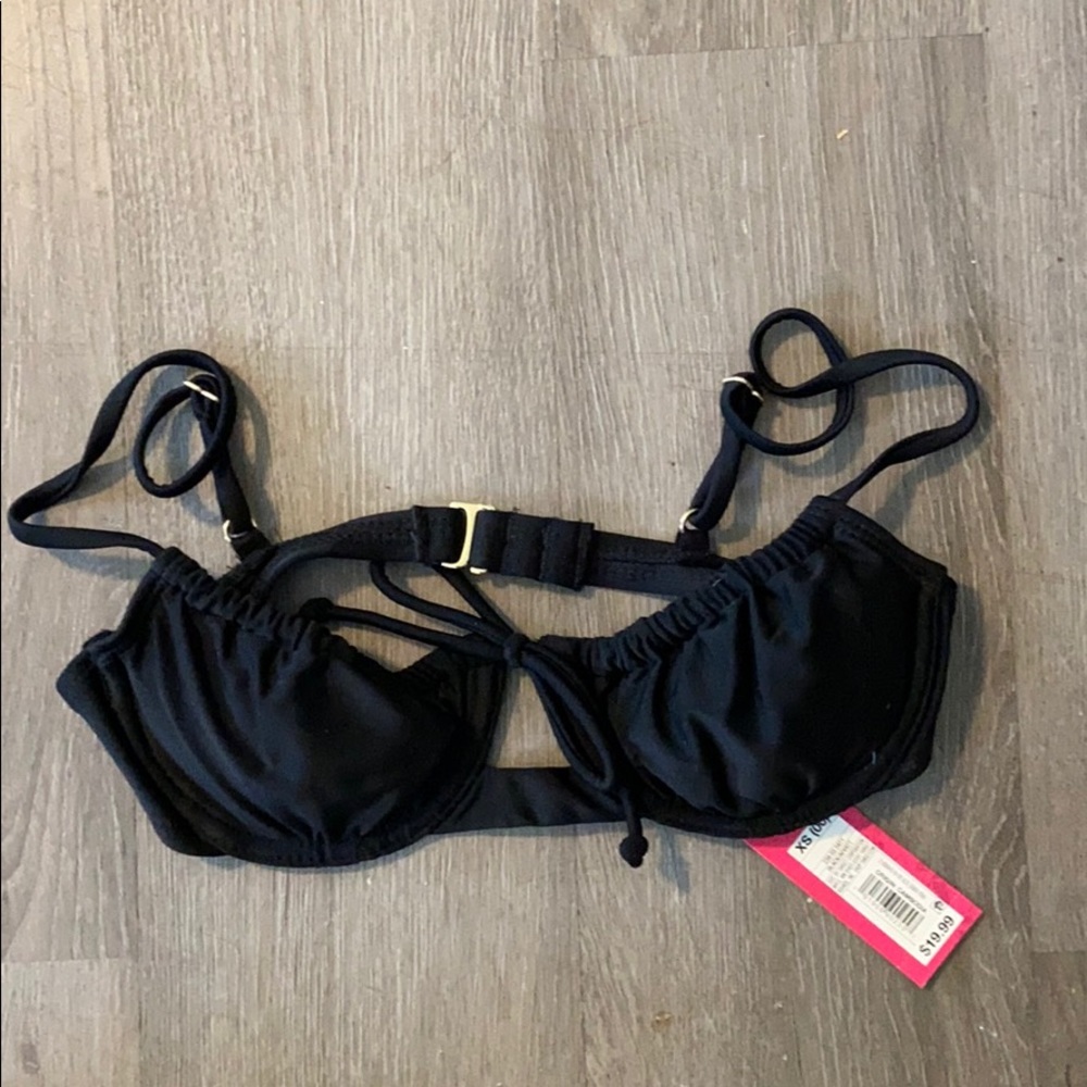 Black bathing suit top